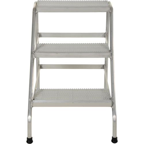 Aluminum Step Stand, 3 Step(s), 22-13/16" W x 34-9/16" L x 30" H, 500 lbs. Capacity GTA Hardware Inc