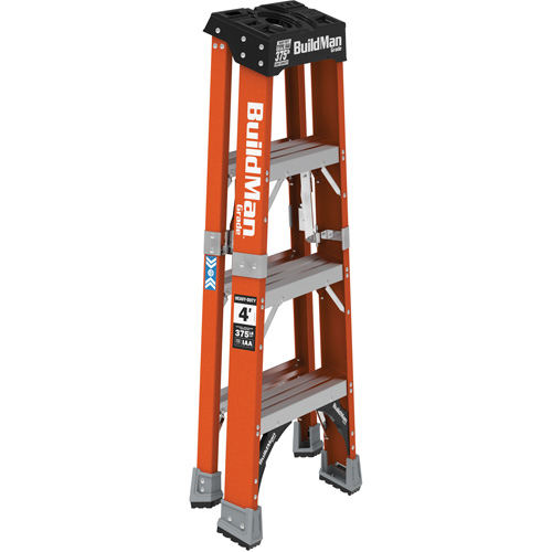 Step Ladder, 4', Fibreglass, 375 lbs. Capacity, Type 1AA GTA Hardware Inc