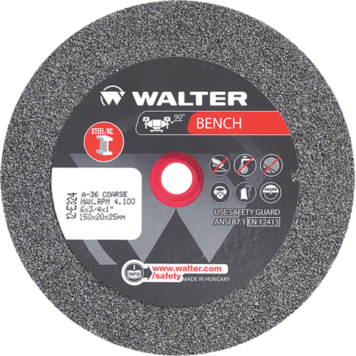 Bench Grinding Wheels, 6" x 3/4", 1" Arbor, 1 GTA Hardware Inc