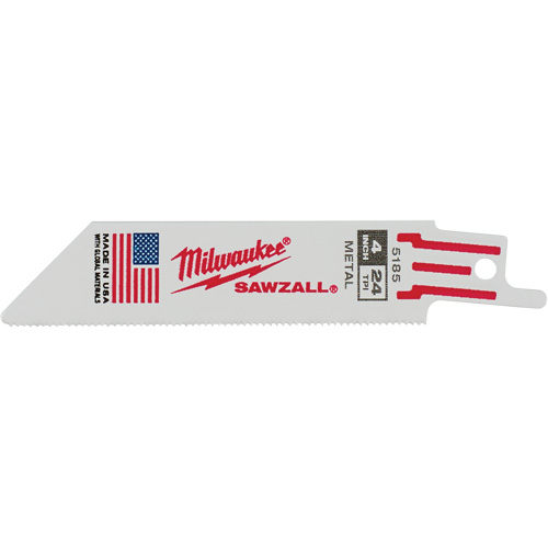 Lames de scie alternative Sawzall, Bim&eacute;tal, 24 Dents par pouce, 4" lo x 3/4" la GTA Hardware Inc