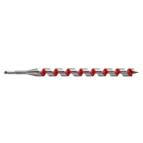 Longue m&egrave;che h&eacute;licoidale pour perceuse, Diam&egrave;tre de 1-1/8", Cannelure 15", Tige 7/16" hexagonal GTA Hardware Inc