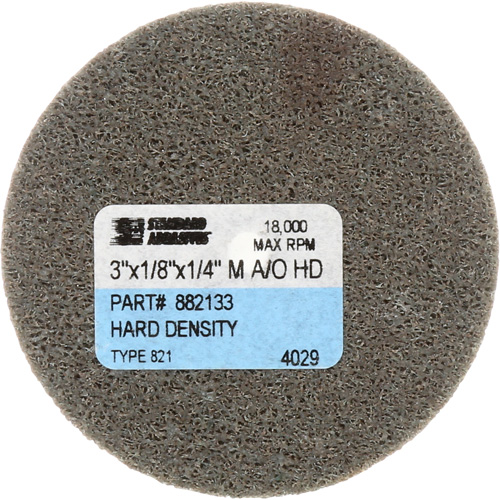Disque unitaris&eacute; Standard Abrasives, 3" x 1/4", Arbre de 1/4", Grain de Fin, Oxyde d'aluminium GTA Hardware Inc