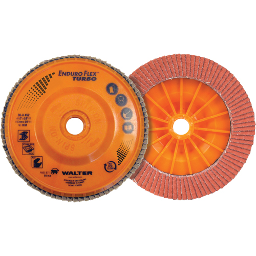 Disque &agrave; lamelles Turbo Enduro-Flex, 4-1/2" x 5/8"-11, Type 27S, Grain 36/60, C&eacute;ramique GTA Hardware Inc