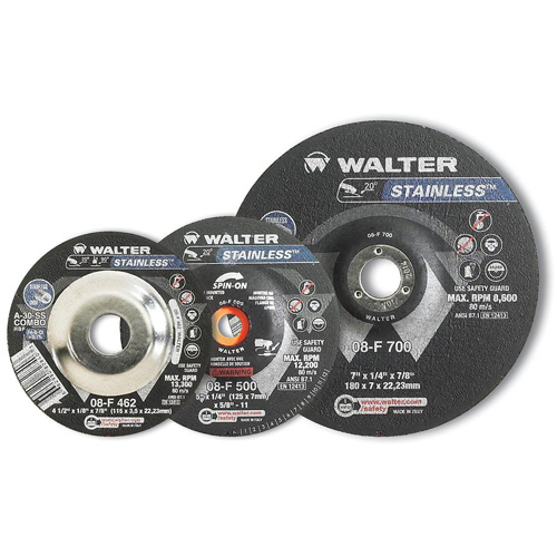 STAINLESS Grinding and Cutting Wheel, 4-1/2" x 1/4", 5/8"-11 Arbor, Type 28S, Aluminum Oxide, 13300 RPM GTA Hardware Inc