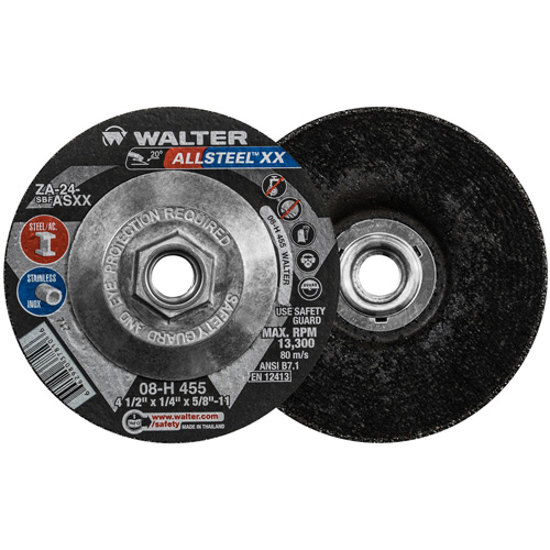 Meule HP XX, 4-1/2" x 1/4", Arbre 5/8"-11, Oxyde d'aluminium, Type 27 GTA Hardware Inc