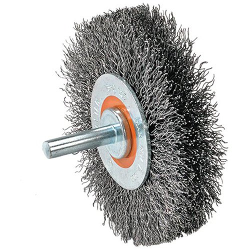 Disque mont&eacute; &agrave; fils cr&ecirc;p&eacute;s, 4" dia., Fils 0,0118" GTA Hardware Inc
