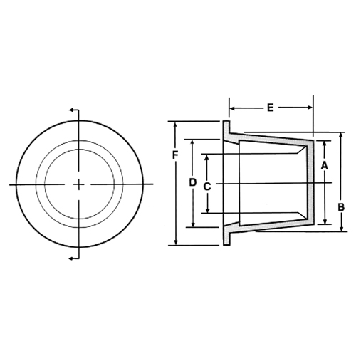 Bouchon en plastique, 1/2" dia. GTA Hardware Inc