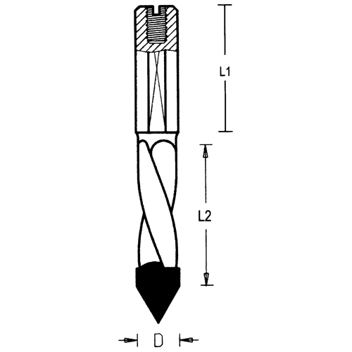 Forets pour trou de passage &agrave; pointes au carbure, Diam&egrave;tre de 5 mm GTA Hardware Inc