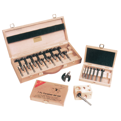 Super Forstner Bit Kits in a Wooden Box, 7 Pieces, Steel GTA Hardware Inc