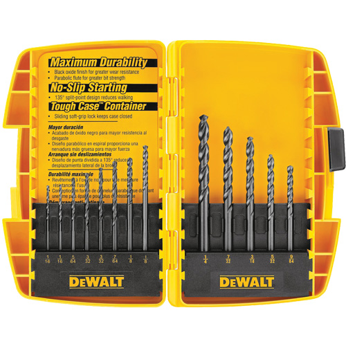 Black & Gold Drill Bit Set, 13 Pieces, High Speed Steel GTA Hardware Inc