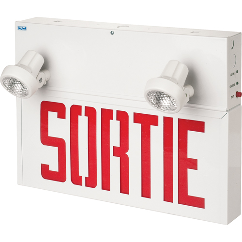Enseignes/lampes combin&eacute;es Stella - Sortie, DEL, &agrave; raccordement fixe, 17-1/2" lo x 12-1/2" la, Français GTA Hardware Inc