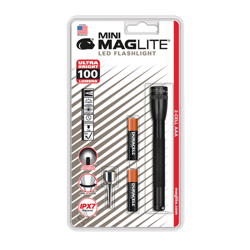 Mini&reg; Flashlights, LED, 100 Lumens, AAA Batteries GTA Hardware Inc
