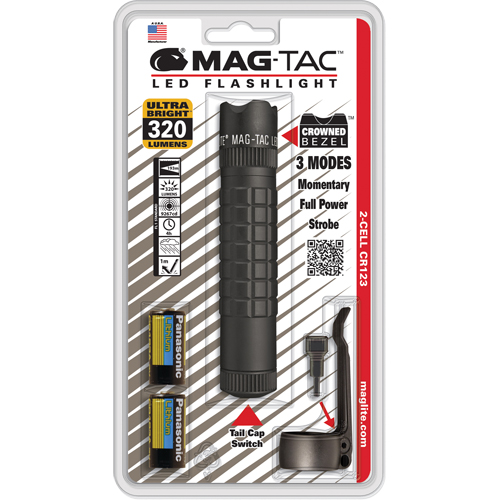 Mag-Tac Tactical Flashlights, LED, 320 Lumens, CR123 Batteries GTA Hardware Inc