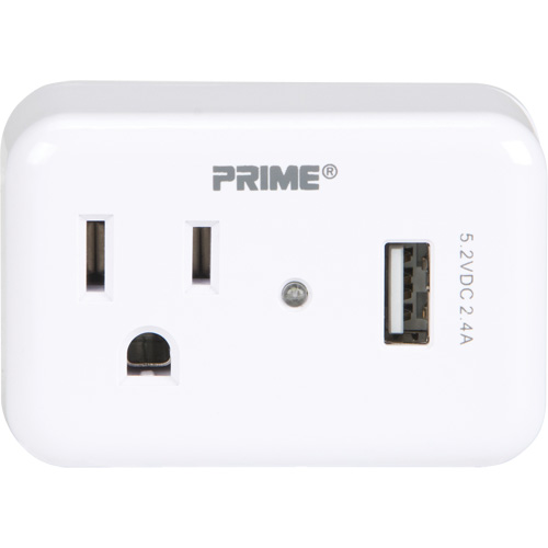 Prime&reg; USB Charger with Surge Protector GTA Hardware Inc