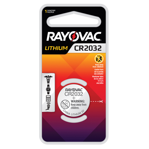 CR2032 Lithium Coin Cell Battery, 3 V GTA Hardware Inc