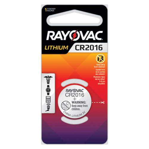 Pile bouton au lithium CR2016, 3 V GTA Hardware Inc
