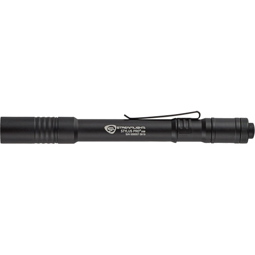Lampe de poche stylo USB Stylus Pro, DEL, 350 lumens, Corps en Aluminium, piles Rechargeable, Compris GTA Hardware Inc