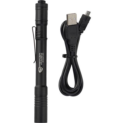 Lampe de poche stylo USB Stylus Pro, DEL, 350 lumens, Corps en Aluminium, piles Rechargeable, Compris GTA Hardware Inc