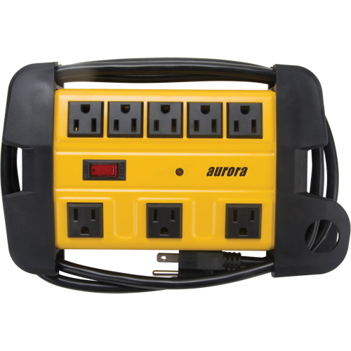 Workshop Surge Protector Power Strip, 8 Outlets, 1350 J, 1875 W, 6' Cord GTA Hardware Inc