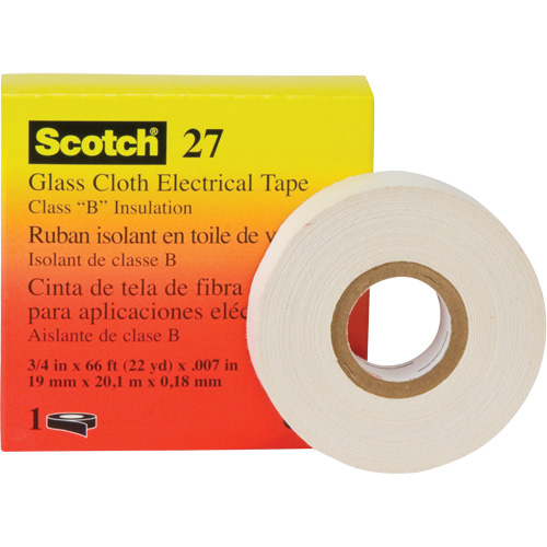 Ruban isolant en toile de verre 27 Scotch, 12 mm (1/2") la x 20 m (66') lo GTA Hardware Inc