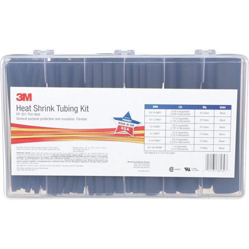 Heat Shrink Tubing, Thin Wall, 6", 1" (2.54cm) - 0.1875" (0.48cm) GTA Hardware Inc