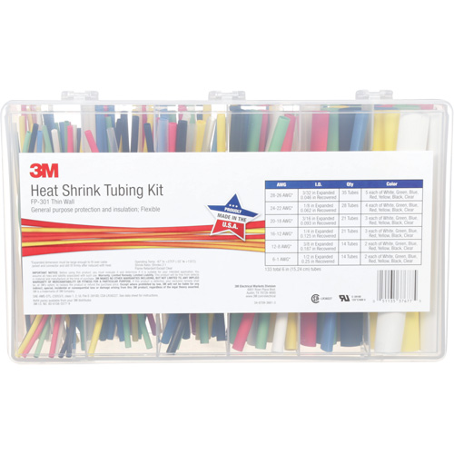 Heat Shrink Tubing, Thin Wall, 6", 0.5" (1.27cm) - 0.0938" (0.24cm) GTA Hardware Inc