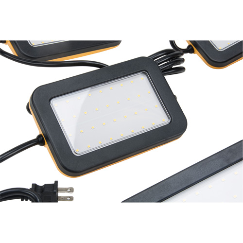 LED String Work Lights, 5 Lights, 50' L, Plastic Housing GTA Hardware Inc