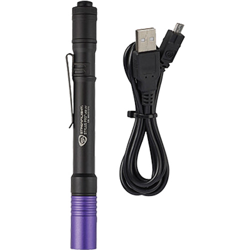 Lampe stylo UV avec port de recharge micro USB Stylus Pro, DEL, Corps en Aluminium, piles Rechargeable, Compris GTA Hardware Inc