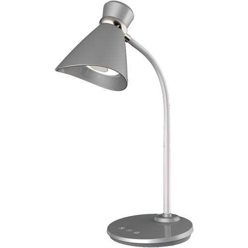 Lampe de bureau, 6 W, DEL, Col 16", Argent GTA Hardware Inc
