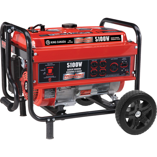 G&eacute;n&eacute;ratrice avec ensemble de roues, 5100 W de surtension, 4000 W nominale, 120 V/240 V, R&eacute;servoir de 15 L GTA Hardware Inc