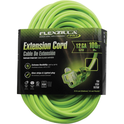 Cordon rallonge industriel Flexzilla Pro, Toutes saisons, SJTW, AWG 12/3, 15 A, 100' GTA Hardware Inc