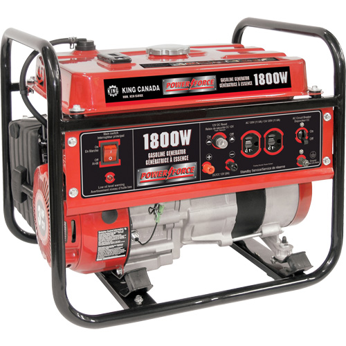 G&eacute;n&eacute;ratrice &agrave; lessence, 1800 W de surtension, 1400 W nominale, 120 V, R&eacute;servoir de 7 L GTA Hardware Inc
