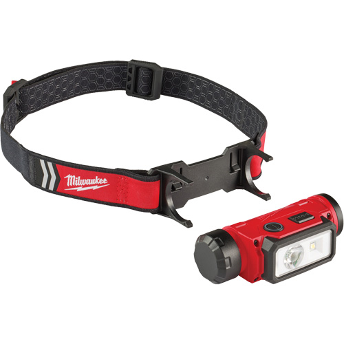 REDLITHIUM USB Hardhat Headlamp, LED, 600 Lumens, 5 Hrs. Run Time, Rechargeable Batteries GTA Hardware Inc