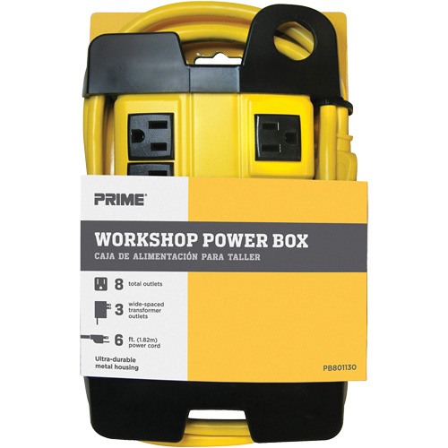Workshop Power Box, 8 Outlet(s), 6', 15 Amps, 1875 W, 125 V GTA Hardware Inc