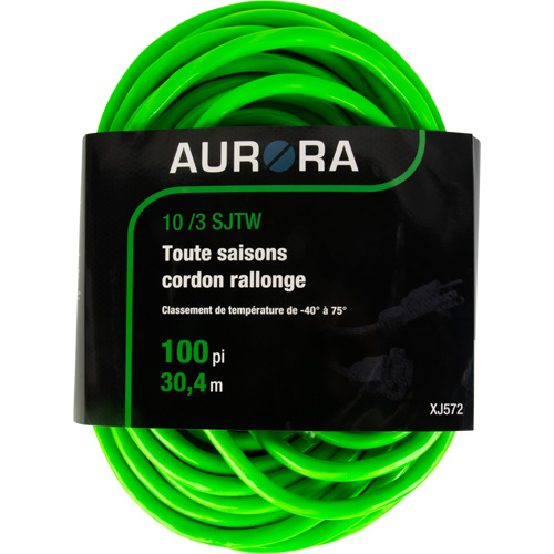 Cordon rallonge de calibre industriel, Toutes saisons, SJTW, AWG 10/3, 15 A, 100' GTA Hardware Inc