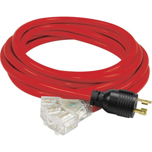 Generator Extension Cord with Tritap, STW, 10 AWG, 3 Outlet(s), 25' GTA Hardware Inc