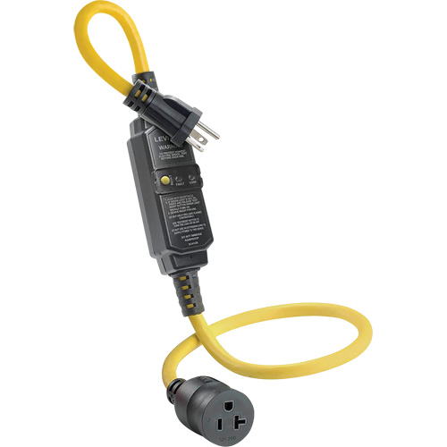 GFCI Cord Set with Automatic Reset, 120 V, 20 A, 3' Cord GTA Hardware Inc