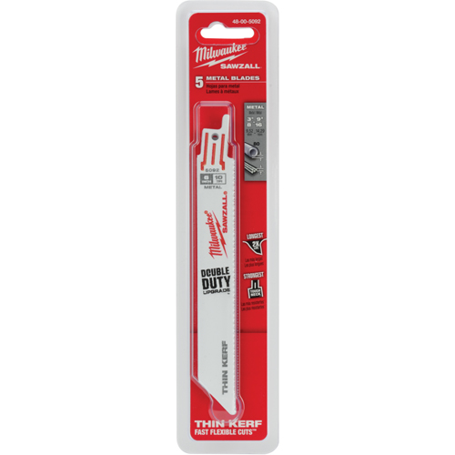 Lame de scie pour m&eacute;tal Sawzall, Bim&eacute;tal, 10 Dents par pouce, 6" lo GTA Hardware Inc