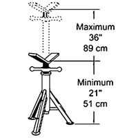 Heavy-Duty Pipe Jack, 2500 lbs. Load Capacity GTA Hardware Inc