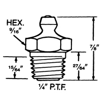 Fitting, 1/4"-18 Thread GTA Hardware Inc