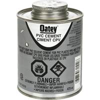 PVC Heavy-Duty Cement, 473 ml, Brush-Top Can, Grey GTA Hardware Inc