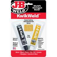 KwikWeld Epoxy, Two-Part, Tube, 2 oz., Grey GTA Hardware Inc