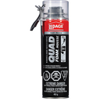 Mousse d'installation de portes & fen&ecirc;tres Quad Mousse, Canette a&eacute;rosol, Havane GTA Hardware Inc