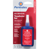 Adh&eacute;sif frein-filet pour temp&eacute;ratures &eacute;lev&eacute;es, Rouge, &eacute;lev&eacute;, 36 ml, Bouteille GTA Hardware Inc