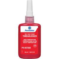Adh&eacute;sif frein-filet pour temp&eacute;ratures &eacute;lev&eacute;es, Rouge, &eacute;lev&eacute;, 50 ml, Bouteille GTA Hardware Inc
