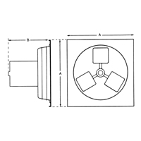 Ventilateur d'&eacute;chappement 12" s&eacute;rie panneau 1SP GTA Hardware Inc