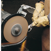 Meules d'abrasion & de polissage Scotch-brite, 6" dia. x 1" la, Arbre 1", Oxyde d'aluminium GTA Hardware Inc