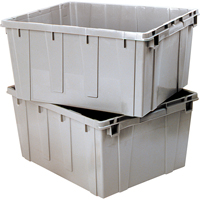 Contenant emboîtable, 21,1" la x 17,7" p x 12" h, Gris GTA Hardware Inc