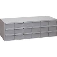 Industrial Drawer Cabinets, 18 Drawers, 33-3/4" W x 11-5/8" D x 10-7/8" H, Grey GTA Hardware Inc