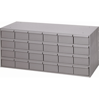 Casiers &agrave; tiroirs industriels, 24 tiroirs, 33-3/4" la x 11-5/8" p x 14-3/8" h, Gris GTA Hardware Inc